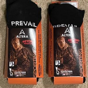 2 PAIR Altera Prevail Silver Alpaca Blend Socks